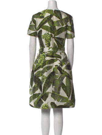Oscar de la Renta Printed Knee-Length Dress
