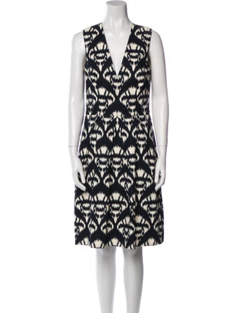 Oscar de la Renta Printed Knee-Length Dress