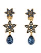 Oscar de la Renta Crystal Drop Clip-On Earrings