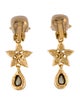 Oscar de la Renta Crystal Drop Clip-On Earrings