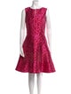 Oscar de la Renta Animal Print Knee-Length Dress