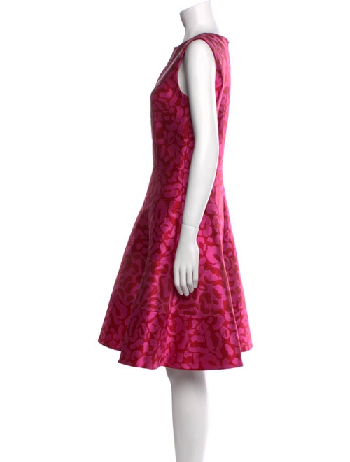 Oscar de la Renta Animal Print Knee-Length Dress