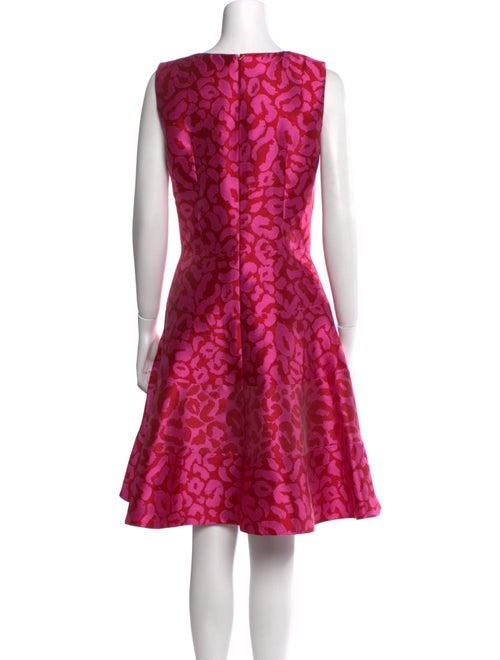 Oscar de la Renta Animal Print Knee-Length Dress
