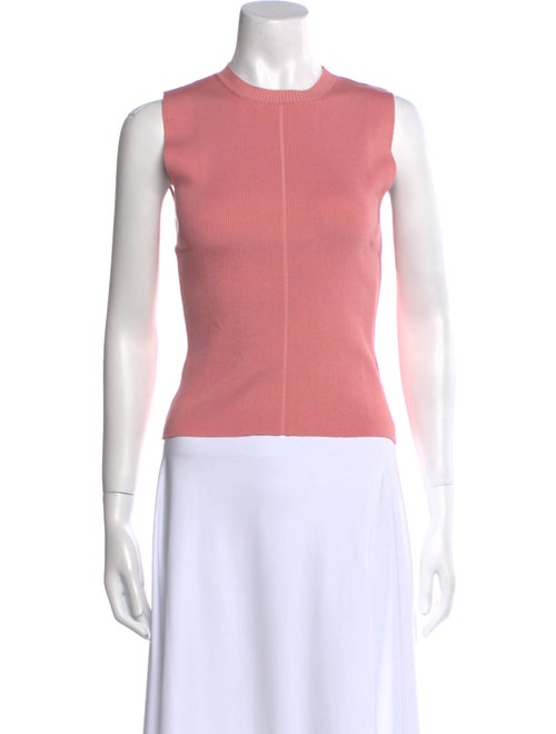 Oscar de la Renta Silk Crew Neck Top