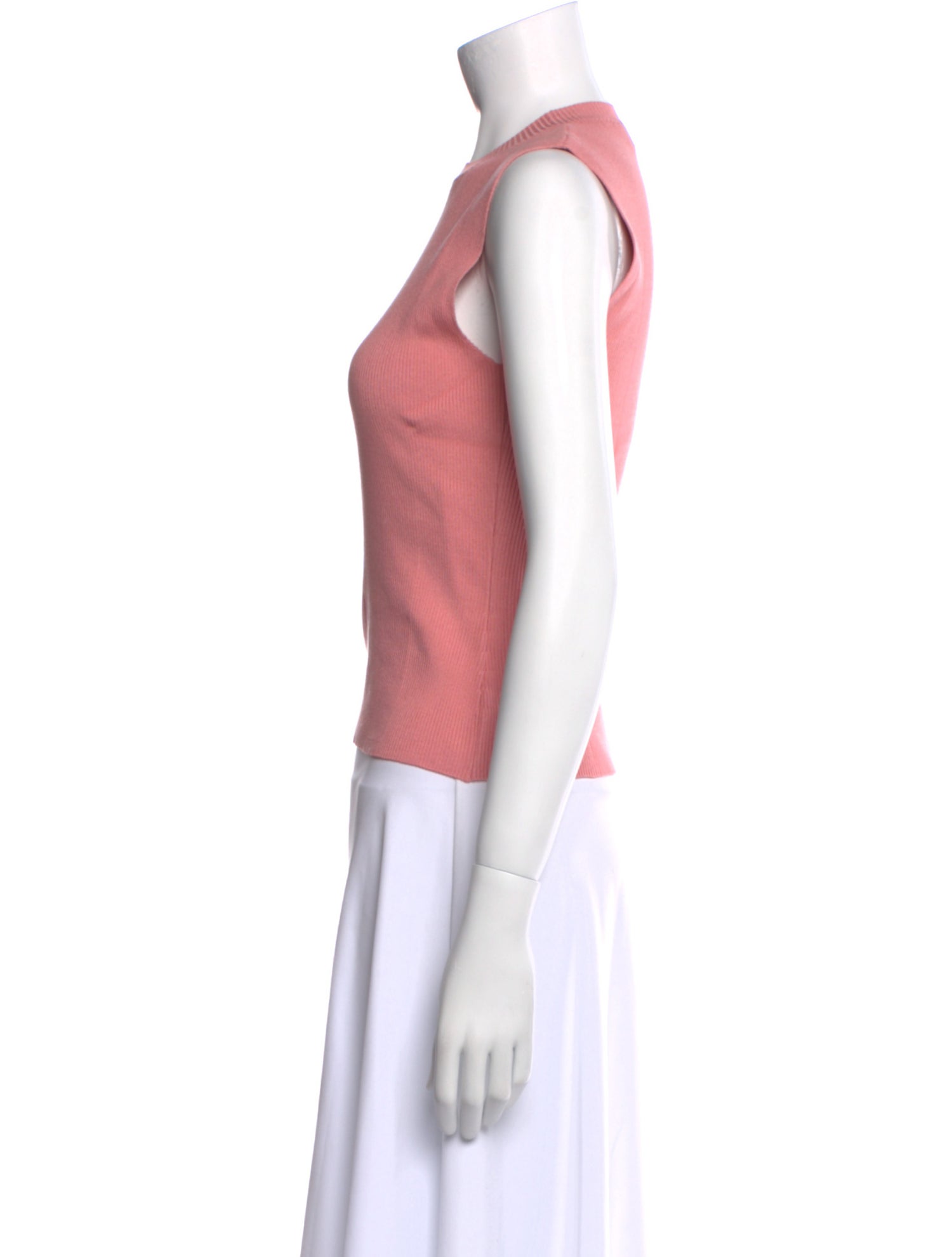 Oscar de la Renta Silk Crew Neck Top