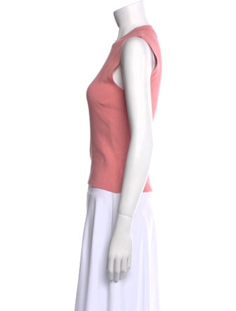 Oscar de la Renta Silk Crew Neck Top