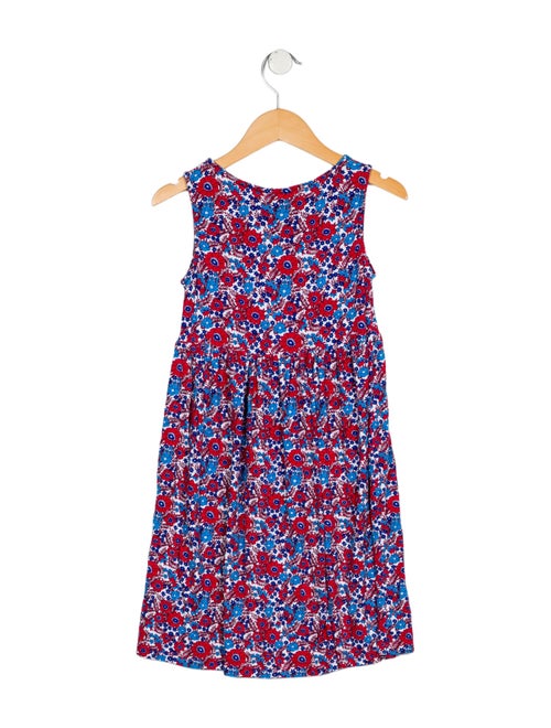 Oscar de la Renta Girls' Floral Sleeveless Dress