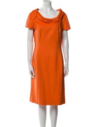 Oscar de la Renta Angora Knee-Length Dress