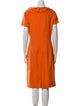 Oscar de la Renta Angora Knee-Length Dress