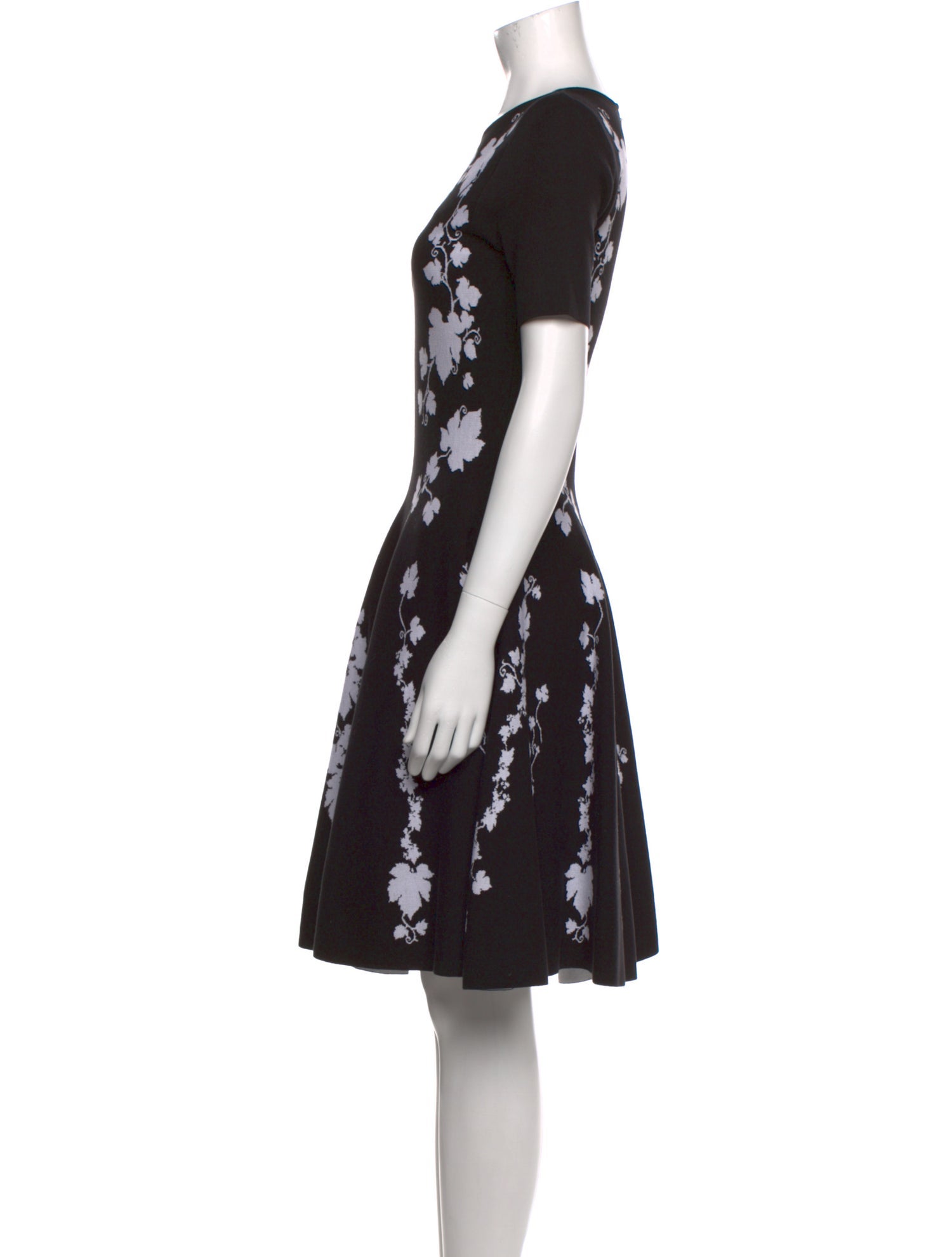 Oscar de la Renta Floral Print Knee-Length Dress