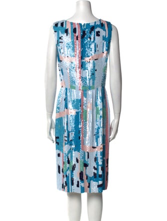 Oscar de la Renta Silk Midi Length Dress
