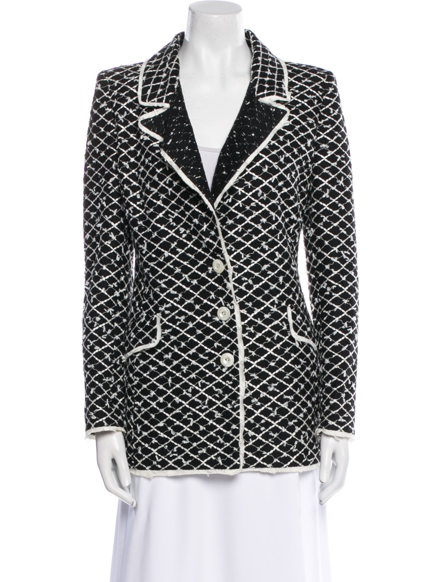 Oscar de la Renta Printed Blazer