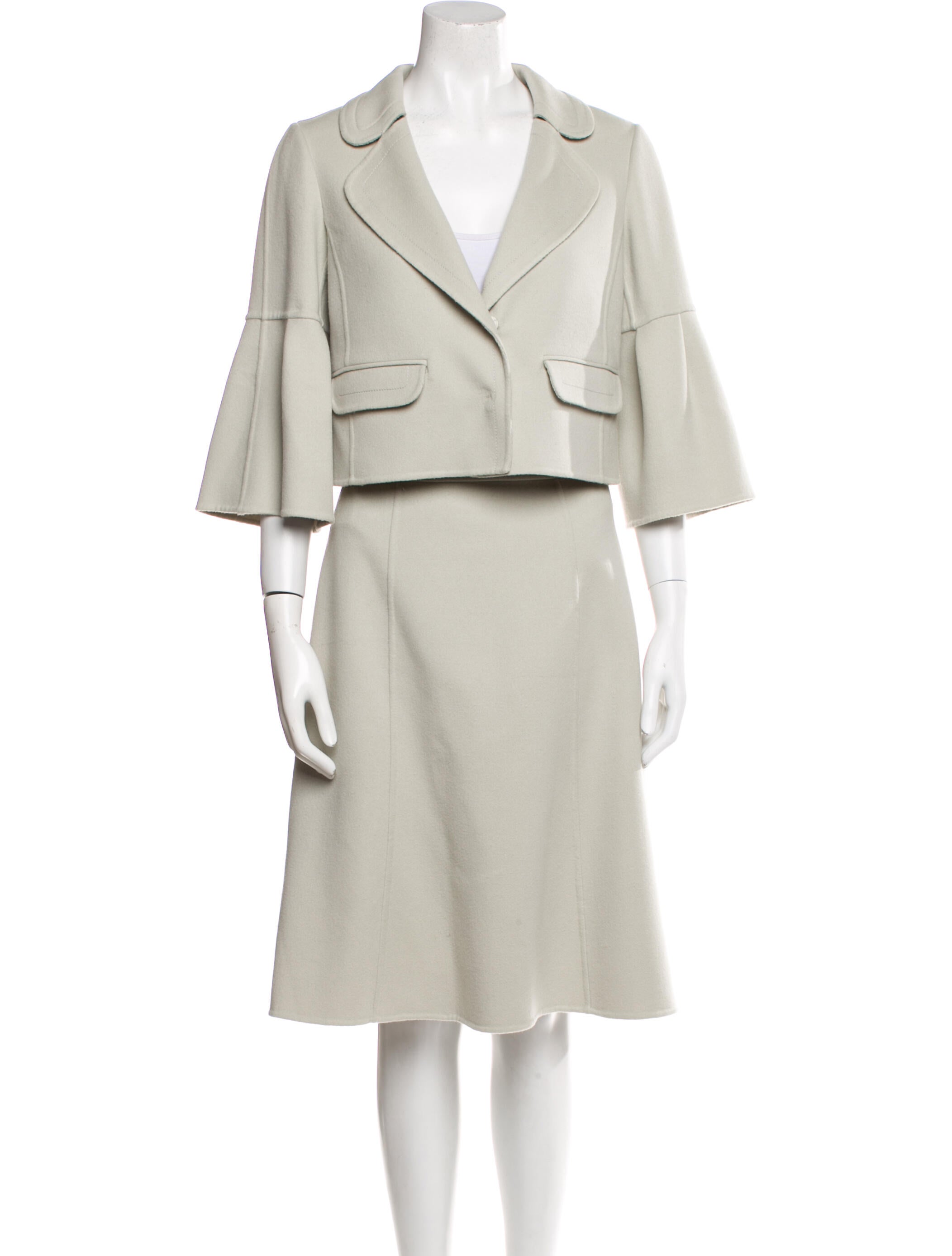 Oscar de la Renta Wool Skirt Suit