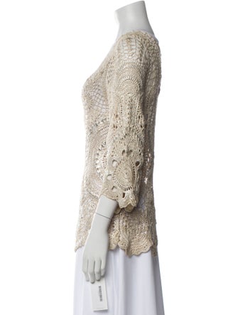 Oscar de la Renta Scoop Neck Sweater