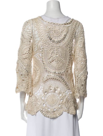 Oscar de la Renta Scoop Neck Sweater