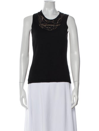 Oscar de la Renta Cashmere Crew Neck Top