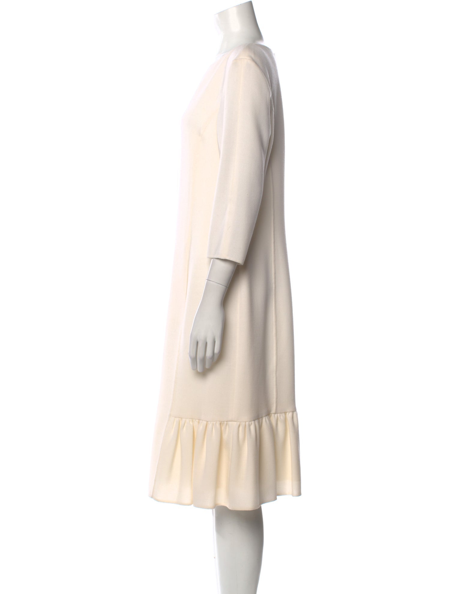 Oscar de la Renta Wool Midi Length Dress