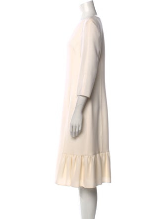 Oscar de la Renta Wool Midi Length Dress