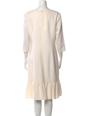 Oscar de la Renta Wool Midi Length Dress