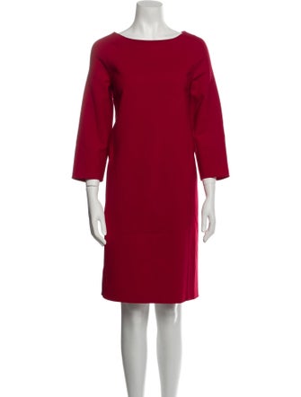 Oscar de la Renta Virgin Wool Knee-Length Dress