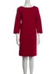 Oscar de la Renta Virgin Wool Knee-Length Dress
