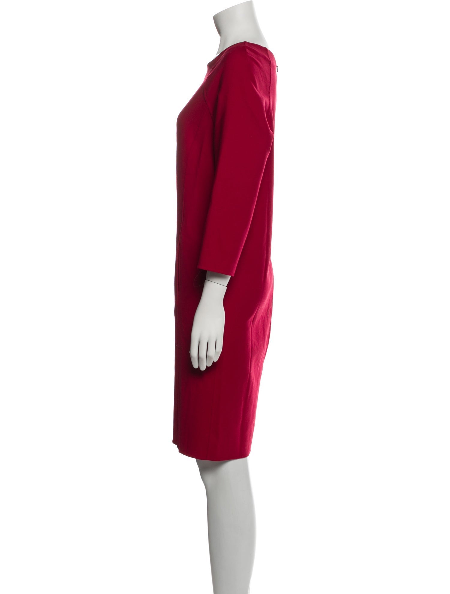 Oscar de la Renta Virgin Wool Knee-Length Dress