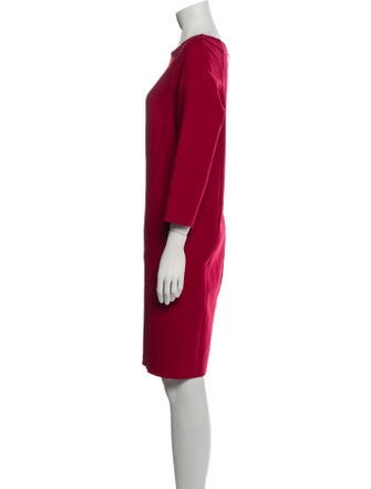Oscar de la Renta Virgin Wool Knee-Length Dress