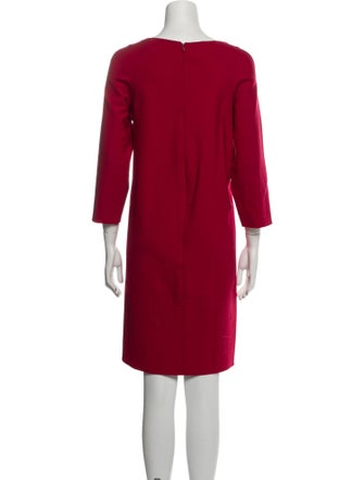Oscar de la Renta Virgin Wool Knee-Length Dress