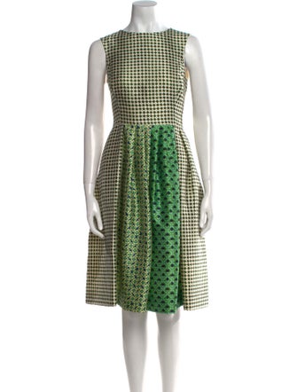 Oscar de la Renta Printed Knee-Length Dress