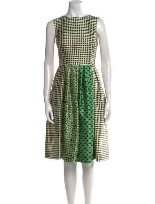 Oscar de la Renta Printed Knee-Length Dress