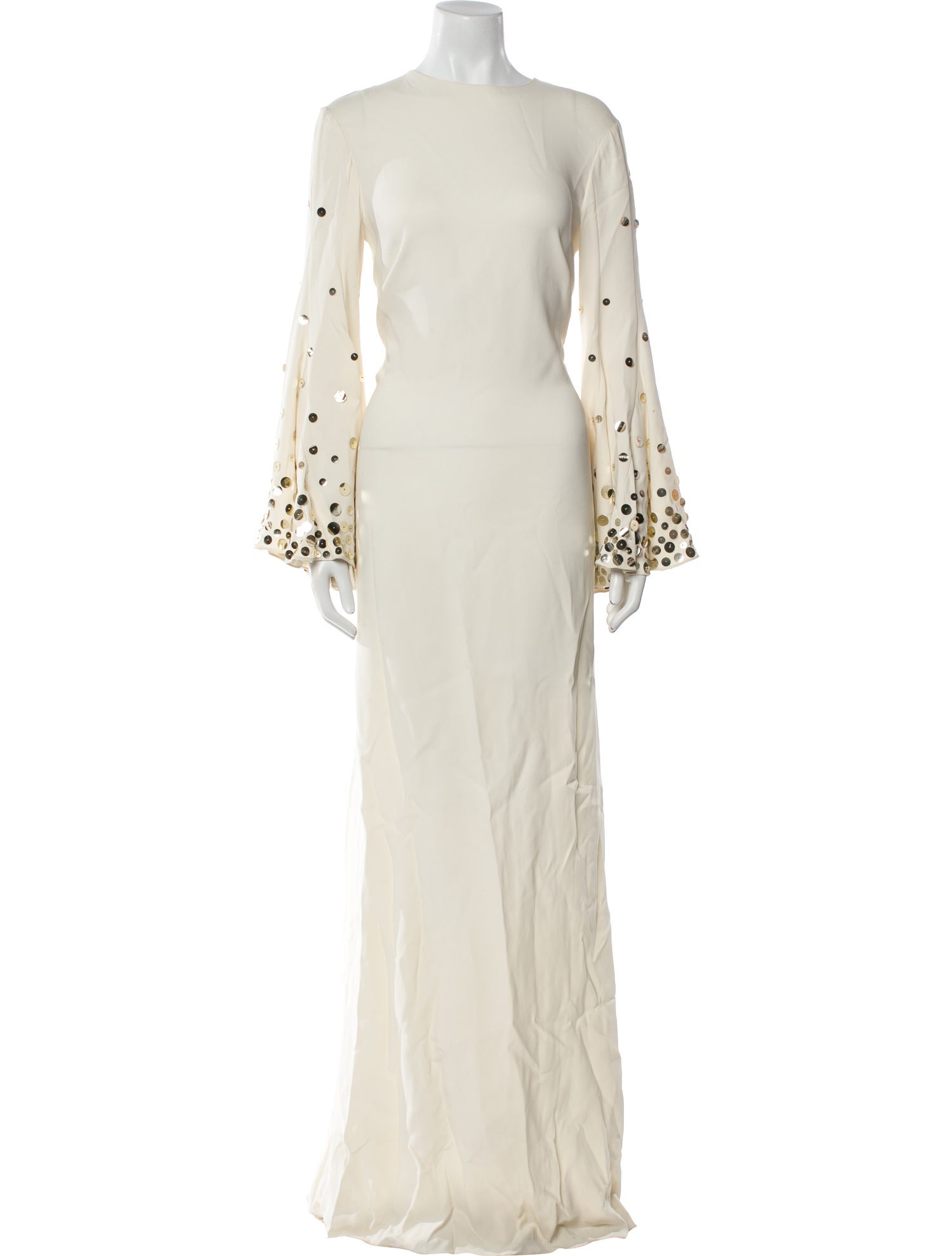 Oscar de la Renta Bateau Neckline Long Dress