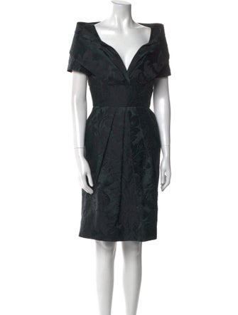 Oscar de la Renta Silk Knee-Length Dress