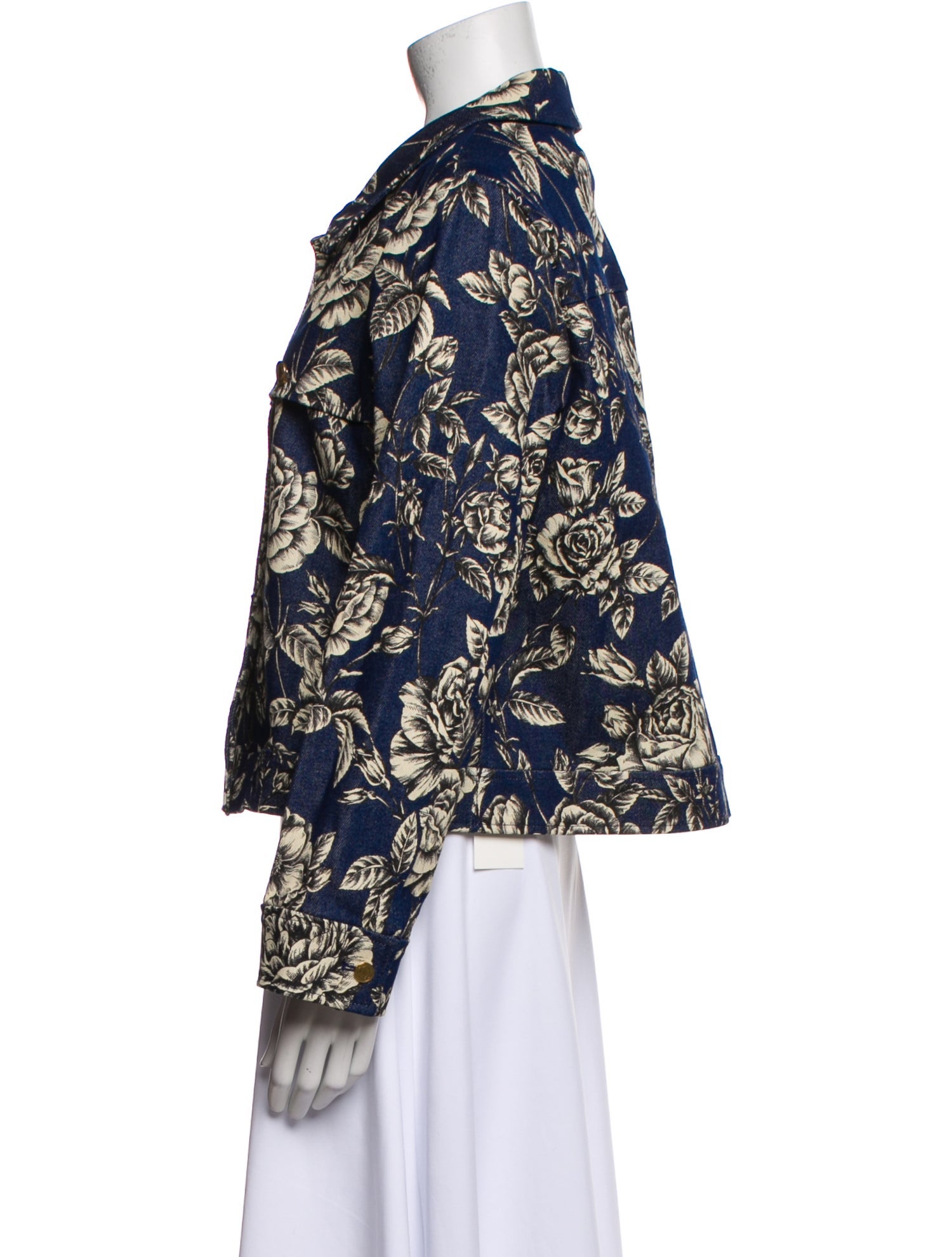 Oscar de la Renta Floral Print Evening Jacket