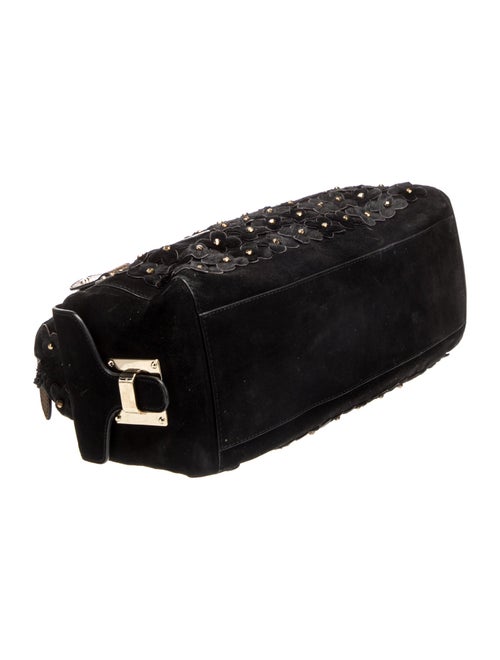 Oscar de la Renta Suede Top Handle Bag