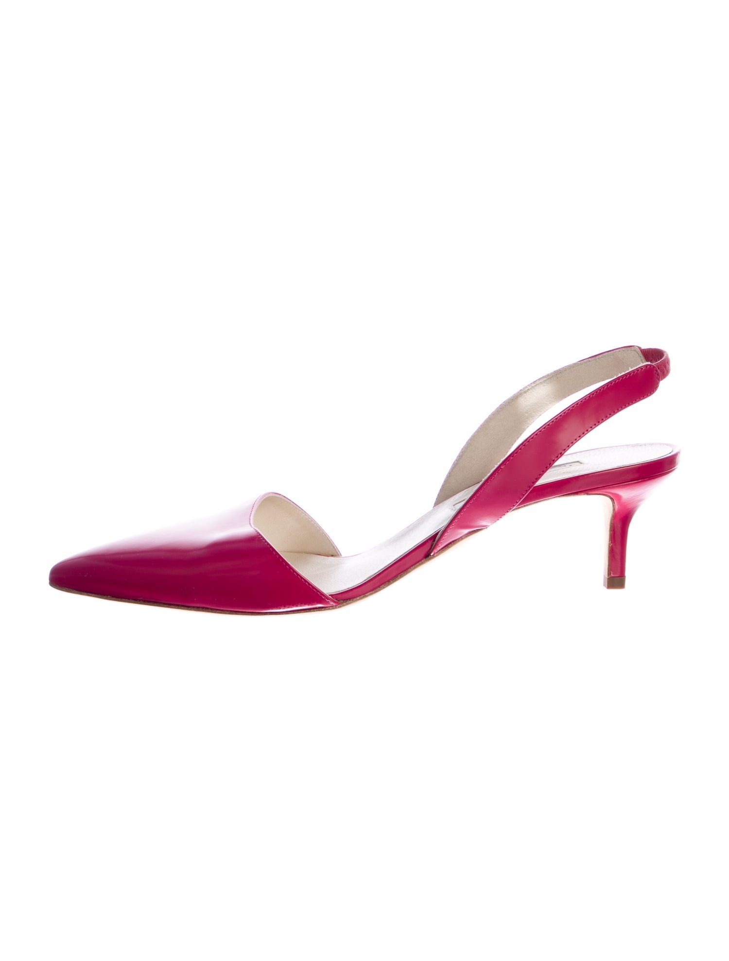 Oscar de la Renta Patent Leather Slingback Pumps