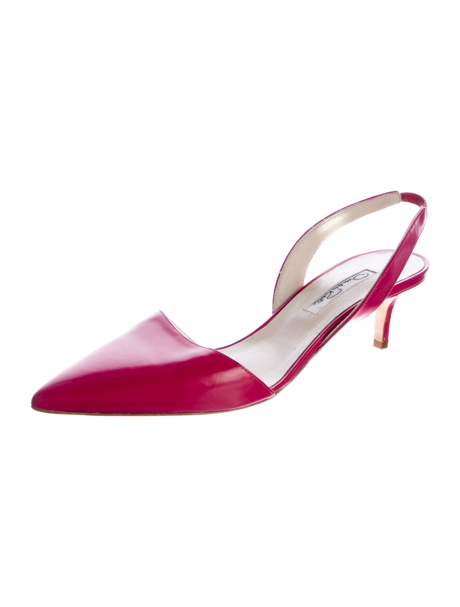Oscar de la Renta Patent Leather Slingback Pumps