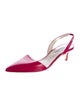 Oscar de la Renta Patent Leather Slingback Pumps