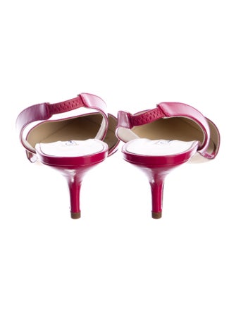 Oscar de la Renta Patent Leather Slingback Pumps