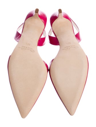Oscar de la Renta Patent Leather Slingback Pumps