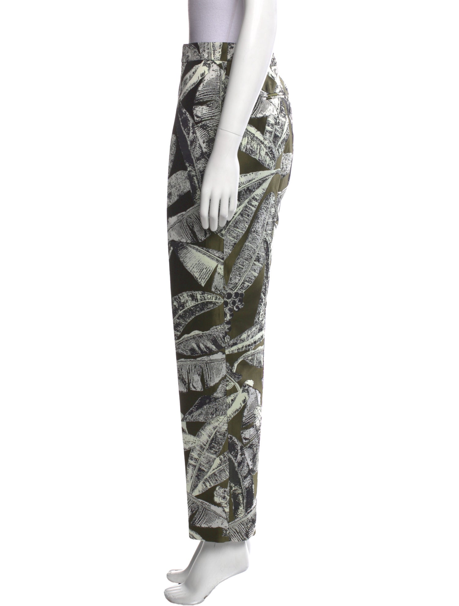 Oscar de la Renta Printed Straight Leg Pants