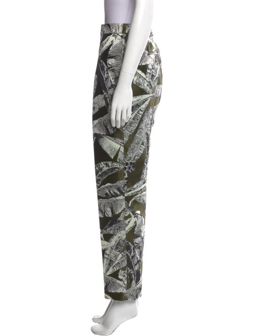 Oscar de la Renta Printed Straight Leg Pants