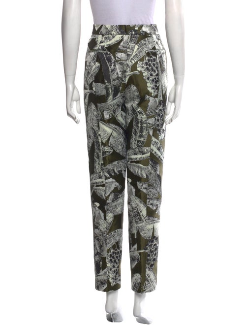 Oscar de la Renta Printed Straight Leg Pants