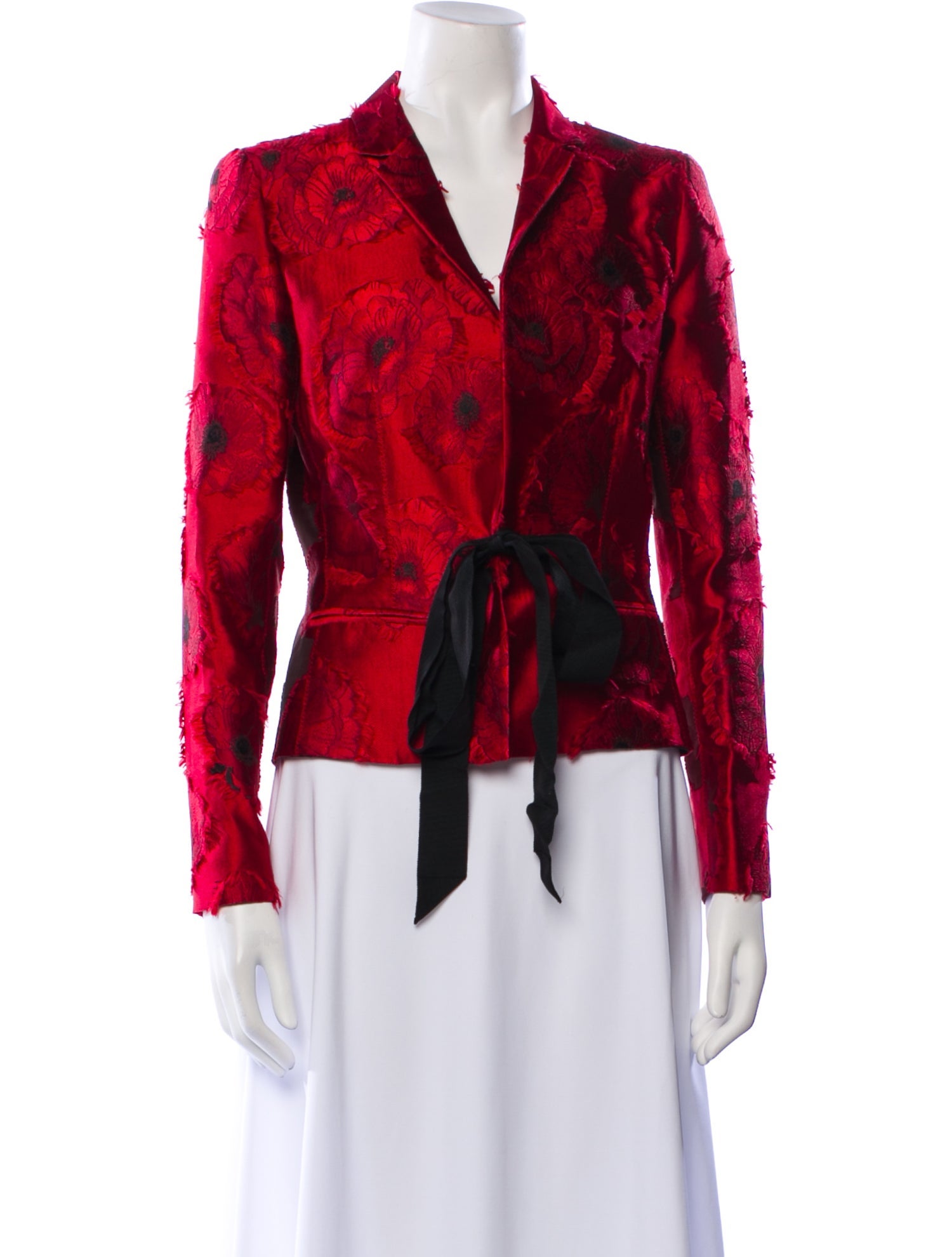 Oscar de la Renta Floral Print Blazer