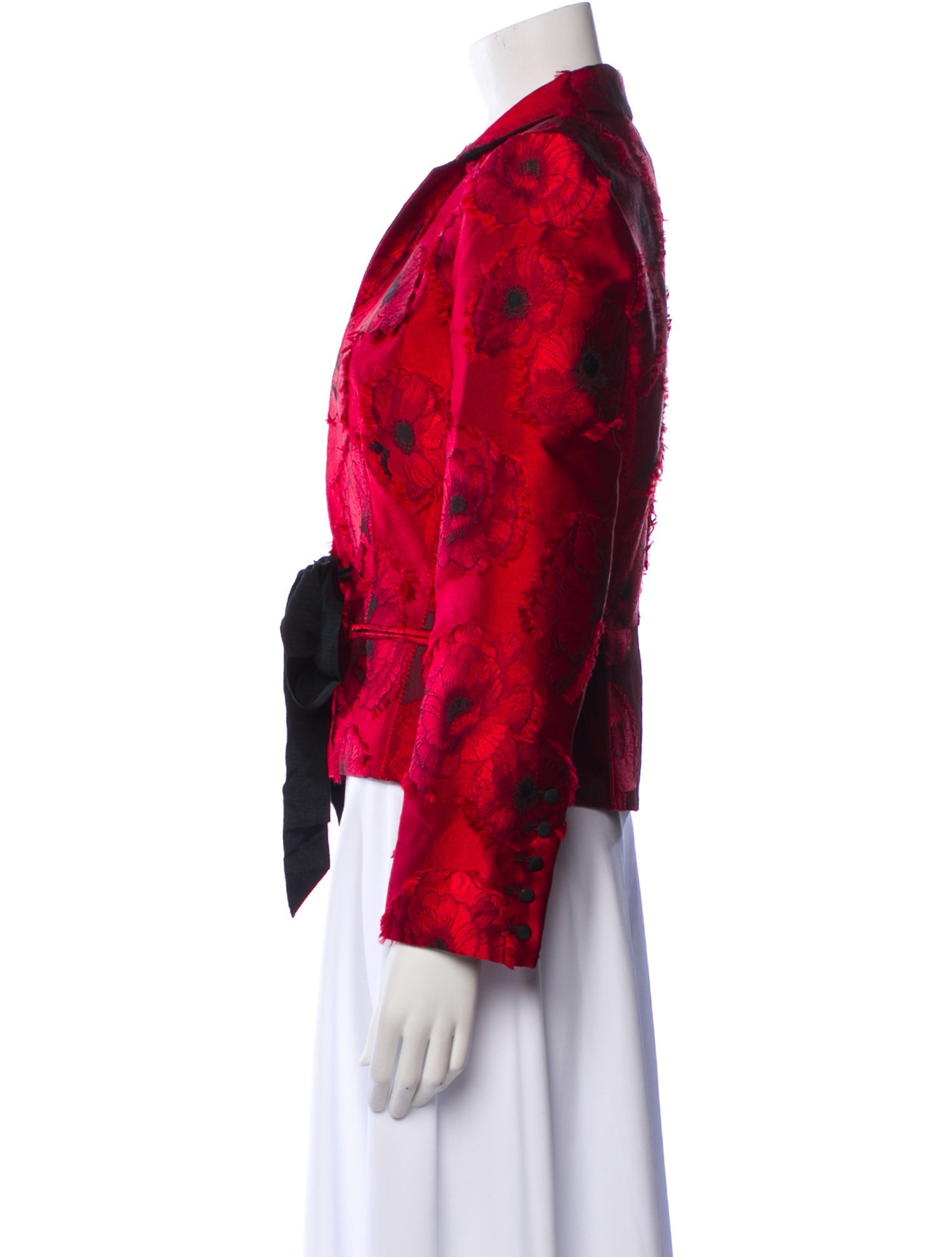 Oscar de la Renta Floral Print Blazer