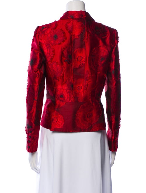 Oscar de la Renta Floral Print Blazer