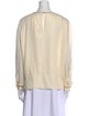 Oscar de la Renta Silk Crew Neck Blouse