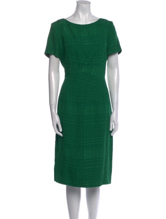 Oscar de la Renta Scoop Neck Knee-Length Dress
