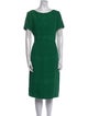 Oscar de la Renta Scoop Neck Knee-Length Dress