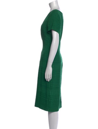 Oscar de la Renta Scoop Neck Knee-Length Dress