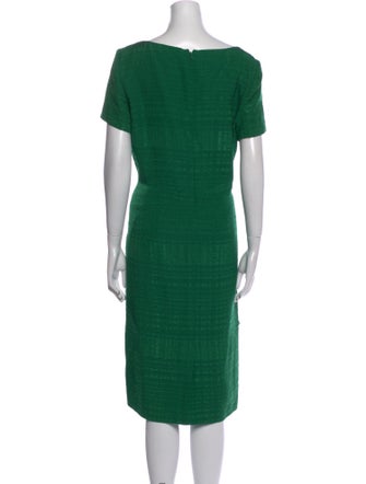 Oscar de la Renta Scoop Neck Knee-Length Dress